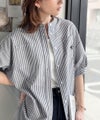 涼やかリネンで、こなれたきちんと感。リネン混バンドカラーダブルポケットシャツ商品サムネイル-26