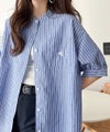 涼やかリネンで、こなれたきちんと感。リネン混バンドカラーダブルポケットシャツ商品サムネイル-28
