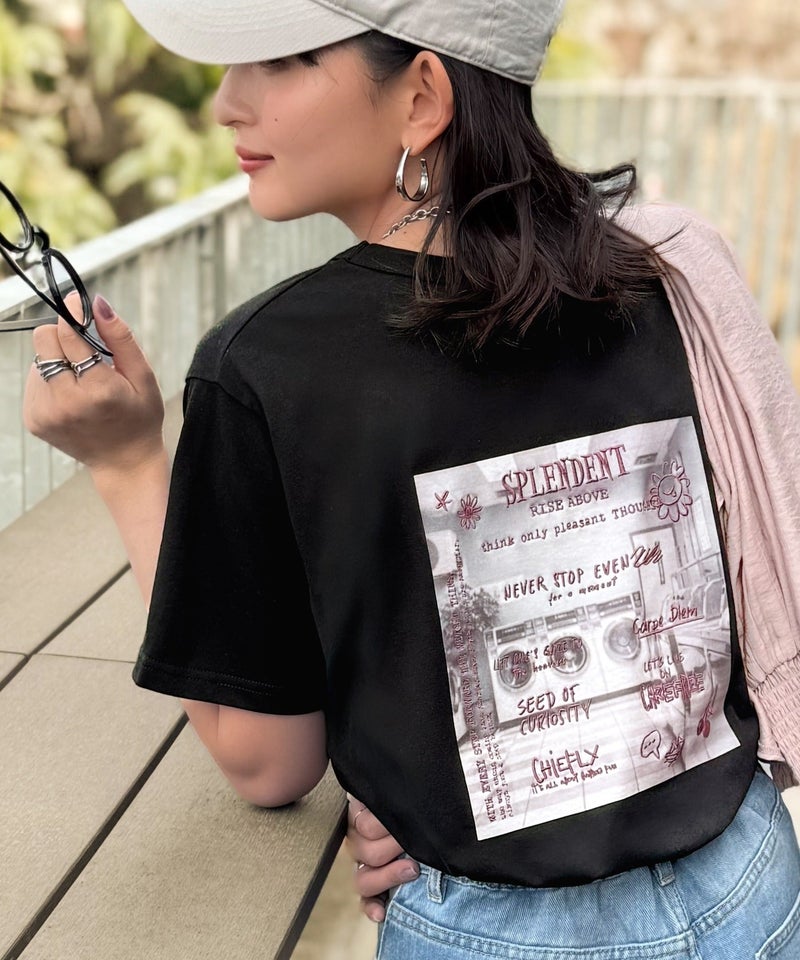【接触冷感機能付き】背中で魅せる、遊び心とヴィンテージ。コインランドリーバック刺繍Tシャツ(半袖)商品画像-15