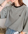 《JaVaジャバコラボ》着回し自在で日常に馴染む♪ 胸刺繍マルチボーダーアソートTシャツ商品サムネイル-5