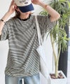 《JaVaジャバコラボ》着回し自在で日常に馴染む♪ 胸刺繍マルチボーダーアソートTシャツ商品サムネイル-9