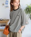 《JaVaジャバコラボ》着回し自在で日常に馴染む♪ 胸刺繍マルチボーダーアソートTシャツ商品サムネイル-11