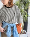 《JaVaジャバコラボ》着回し自在で日常に馴染む♪ 胸刺繍マルチボーダーアソートTシャツ商品サムネイル-13