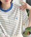 《JaVaジャバコラボ》着回し自在で日常に馴染む♪ 胸刺繍マルチボーダーアソートTシャツ商品サムネイル-22
