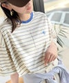《JaVaジャバコラボ》着回し自在で日常に馴染む♪ 胸刺繍マルチボーダーアソートTシャツ商品サムネイル-23