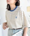 《JaVaジャバコラボ》着回し自在で日常に馴染む♪ 胸刺繍マルチボーダーアソートTシャツ商品サムネイル-27