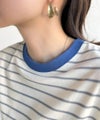 《JaVaジャバコラボ》着回し自在で日常に馴染む♪ 胸刺繍マルチボーダーアソートTシャツ商品サムネイル-33