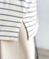 《JaVaジャバコラボ》着回し自在で日常に馴染む♪ 胸刺繍マルチボーダーアソートTシャツ商品サムネイル-35