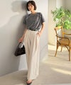 垢抜け配色で大人の抜け感プラス。胸刺繍ラグラン配色ステッチミニ裏毛TEE商品サムネイル-16