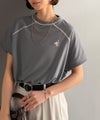 垢抜け配色で大人の抜け感プラス。胸刺繍ラグラン配色ステッチミニ裏毛TEE商品サムネイル-20