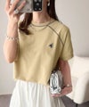 垢抜け配色で大人の抜け感プラス。胸刺繍ラグラン配色ステッチミニ裏毛TEE商品サムネイル-23