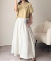 垢抜け配色で大人の抜け感プラス。胸刺繍ラグラン配色ステッチミニ裏毛TEE商品サムネイル-25