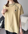 垢抜け配色で大人の抜け感プラス。胸刺繍ラグラン配色ステッチミニ裏毛TEE商品サムネイル-28