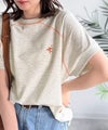 垢抜け配色で大人の抜け感プラス。胸刺繍ラグラン配色ステッチミニ裏毛TEE商品サムネイル-30