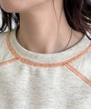 垢抜け配色で大人の抜け感プラス。胸刺繍ラグラン配色ステッチミニ裏毛TEE商品サムネイル-36