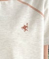 垢抜け配色で大人の抜け感プラス。胸刺繍ラグラン配色ステッチミニ裏毛TEE商品サムネイル-40