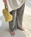 さらりとした楊柳プリーツ。ウエストゴムでストレスフリーな穿き心地。総柄楊柳プリーツパンツ商品サムネイル-27