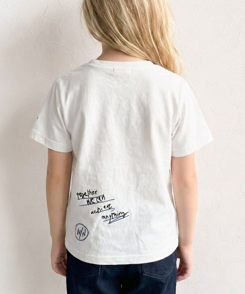 Classical Elf 【キッズ】綿100%らくがき風刺繍 無地&ボーダー柄半袖Tシャツ商品画像-13
