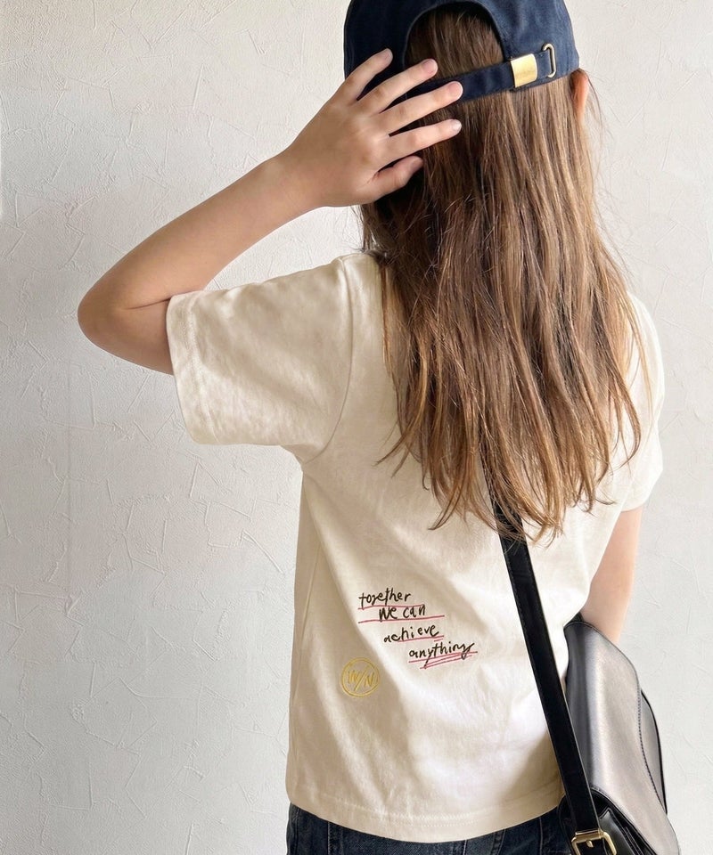 Classical Elf 【キッズ】綿100%らくがき風刺繍 無地＆ボーダー柄半袖Tシャツ商品画像-14