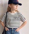 Classical Elf 【キッズ】綿100%らくがき風刺繍 無地&ボーダー柄半袖Tシャツ商品サムネイル-20