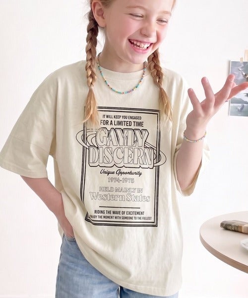 Classical Elf 【キッズ】《JaVaジャバコラボ》前後2way 綿100%ロゴプリントTシャツ(半袖)商品画像-1