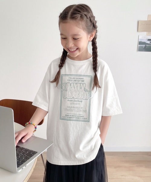 Classical Elf 【キッズ】《JaVaジャバコラボ》前後2way 綿100％ロゴプリントTシャツ(半袖)商品画像-5