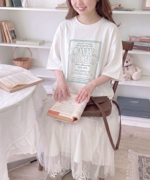 Classical Elf 【キッズ】《JaVaジャバコラボ》前後2way 綿100％ロゴプリントTシャツ(半袖)商品画像-8