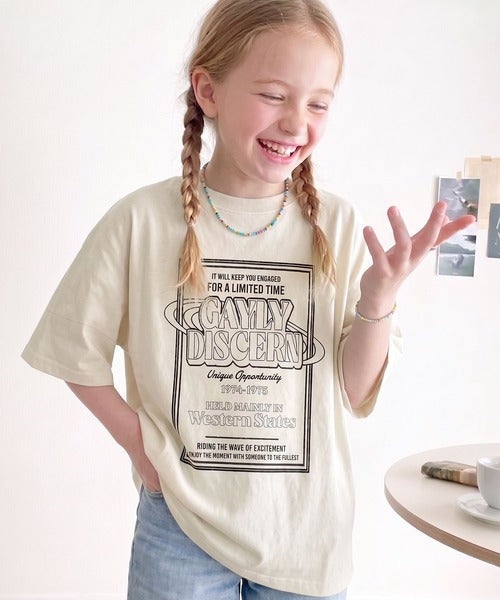 Classical Elf 【キッズ】《JaVaジャバコラボ》前後2way 綿100％ロゴプリントTシャツ(半袖)商品画像-10