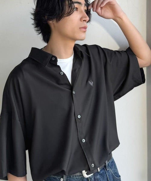 新品｜ドゥーズィエムクラス コラボ 黒 VネックとろみTシャツ 着痩せ 薄手