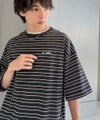 Classical Elf 《JaVaジャバコラボ》【抗菌防臭機能付き】配色裾ドローコード付き 綿100%マルチボーダーTシャツ(オーバーサイズ) 商品サムネイル-13