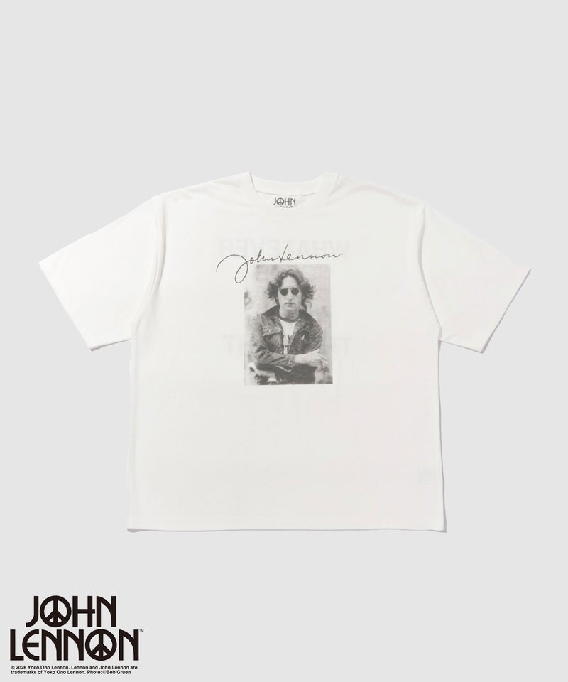 ジョンレノン フォトプリント ルーズシルエット クルーネックTシャツ メンズ メール便 対応商品商品画像-1