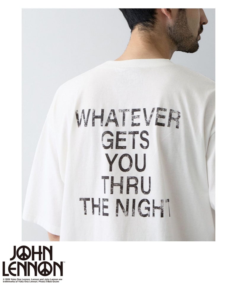 ジョンレノン フォトプリント ルーズシルエット クルーネックTシャツ メンズ メール便 対応商品商品画像-6