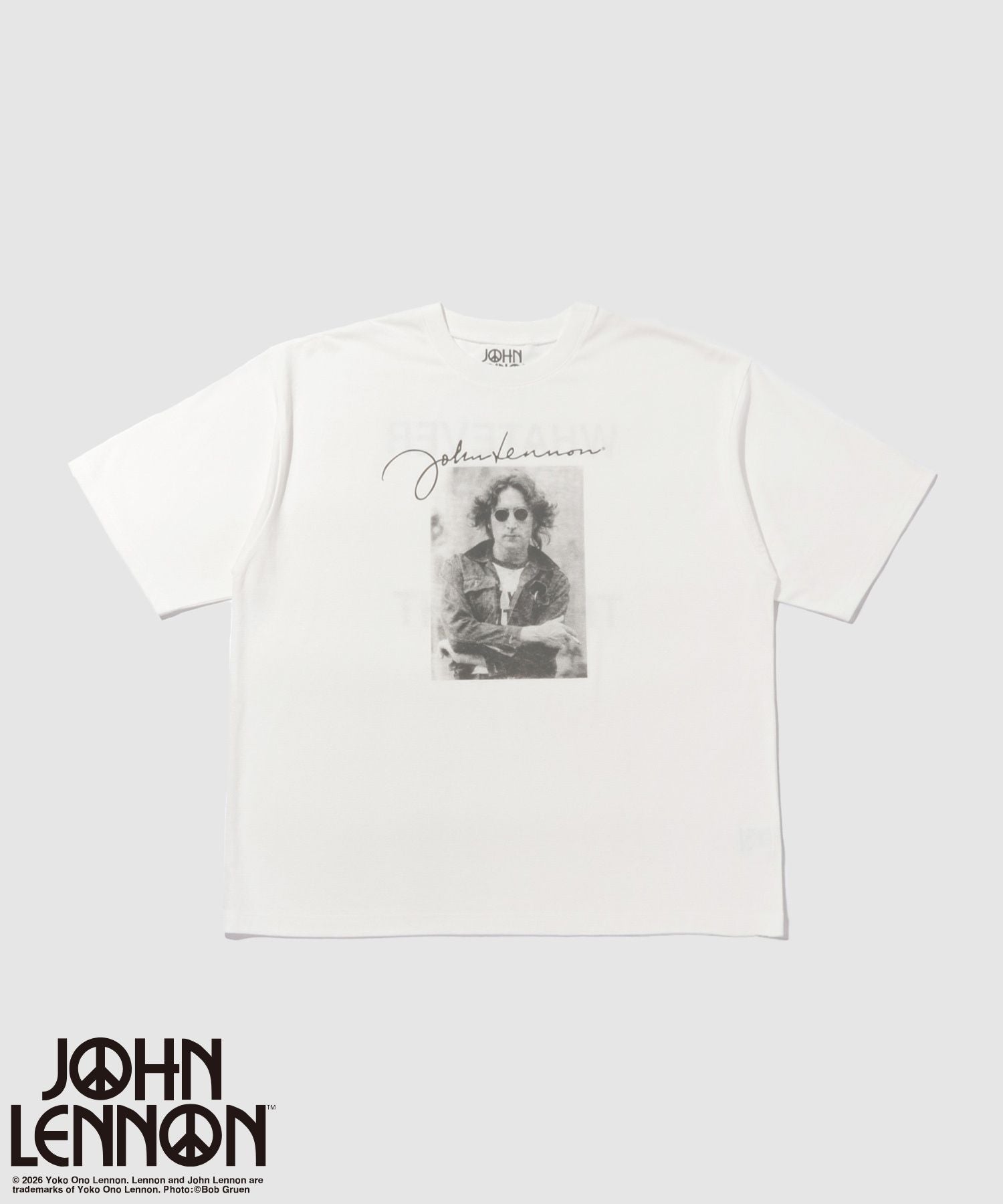 ジョンレノン フォトプリント ルーズシルエット クルーネックTシャツ