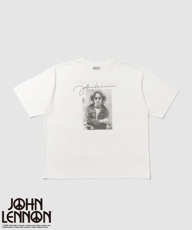 ジョンレノン フォトプリント ルーズシルエット クルーネックTシャツ メンズ メール便 対応商品商品画像-9