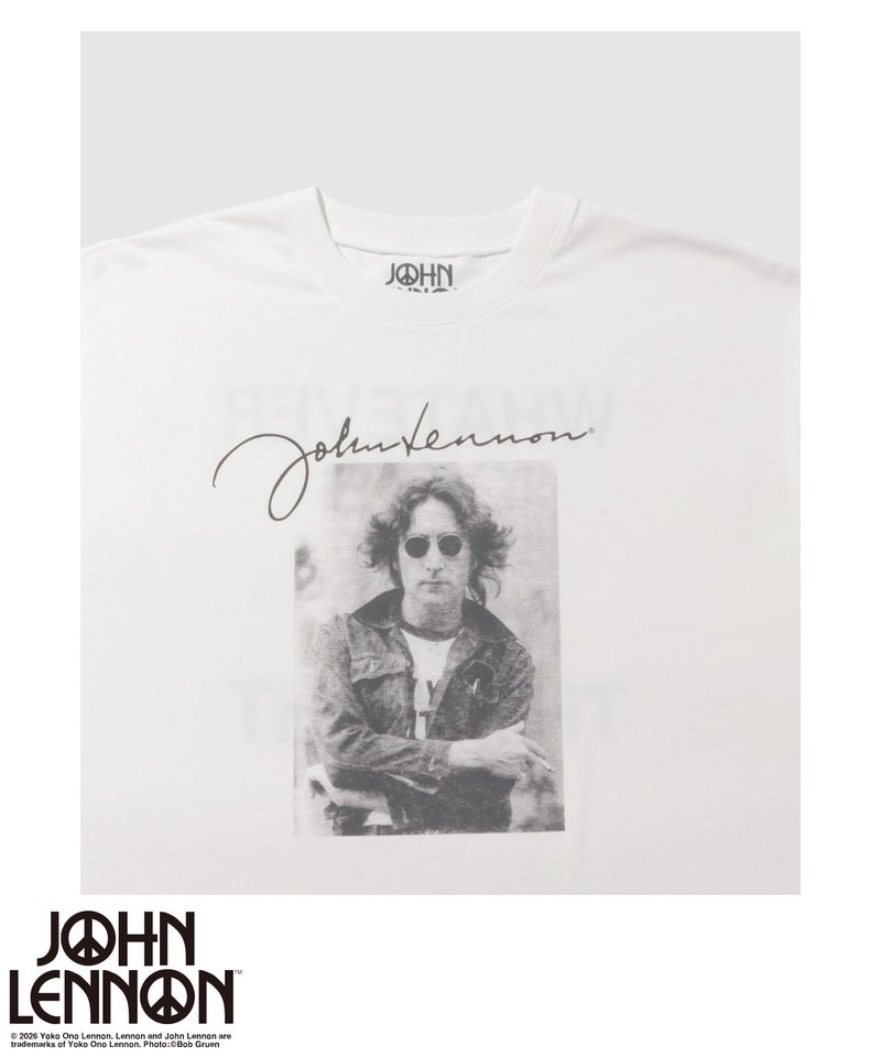 ジョンレノン フォトプリント ルーズシルエット クルーネックTシャツ メンズ メール便 対応商品商品画像-13