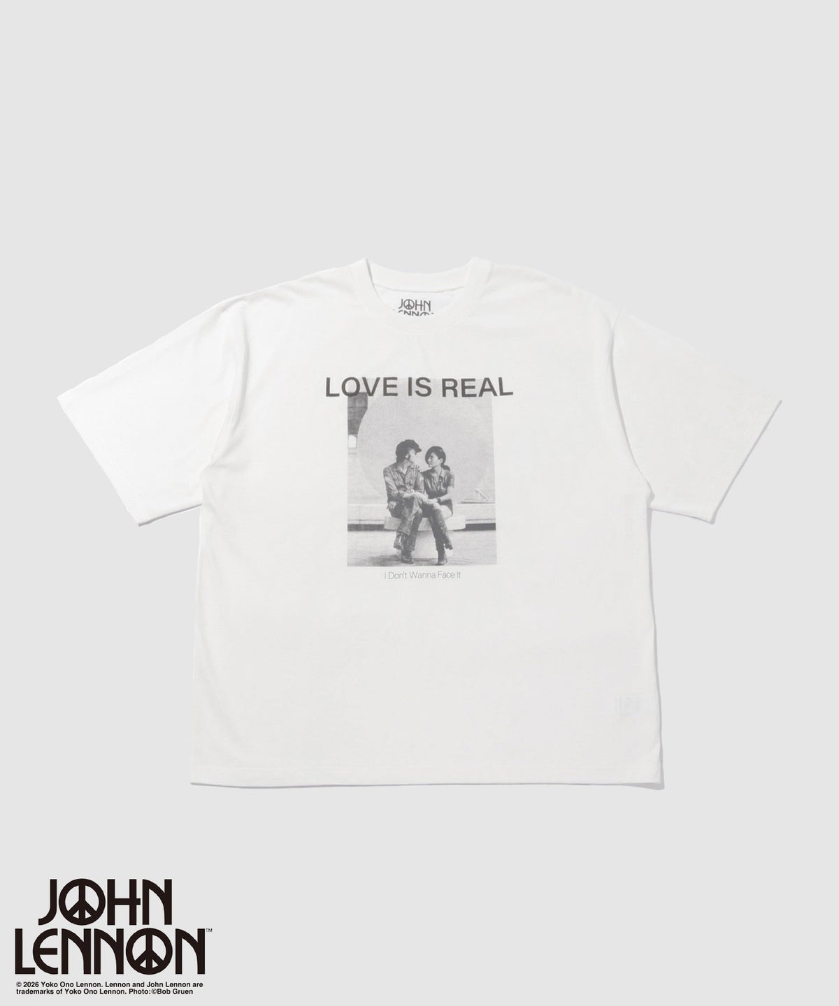 ジョンレノン フォトプリント ルーズシルエット クルーネックTシャツ メンズ メール便 対応商品