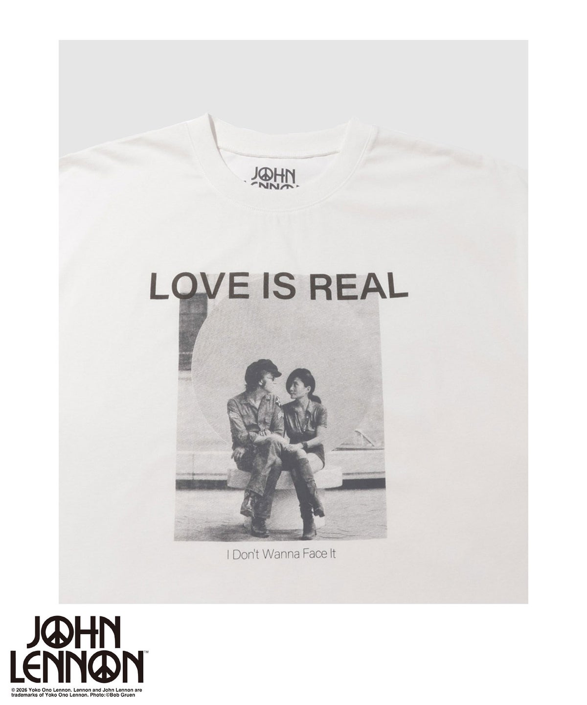 ジョンレノン フォトプリント ルーズシルエット クルーネックTシャツ メンズ メール便 対応商品