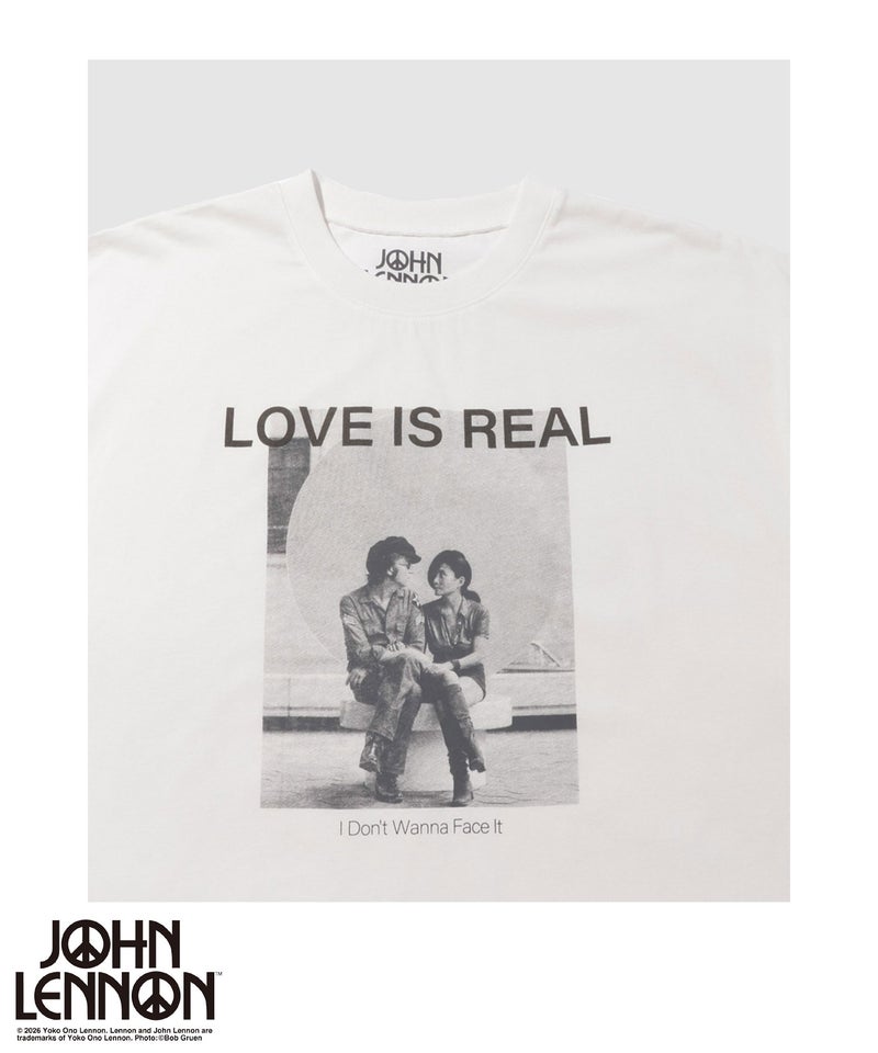 ジョンレノン フォトプリント ルーズシルエット クルーネックTシャツ メンズ メール便 対応商品商品画像-4