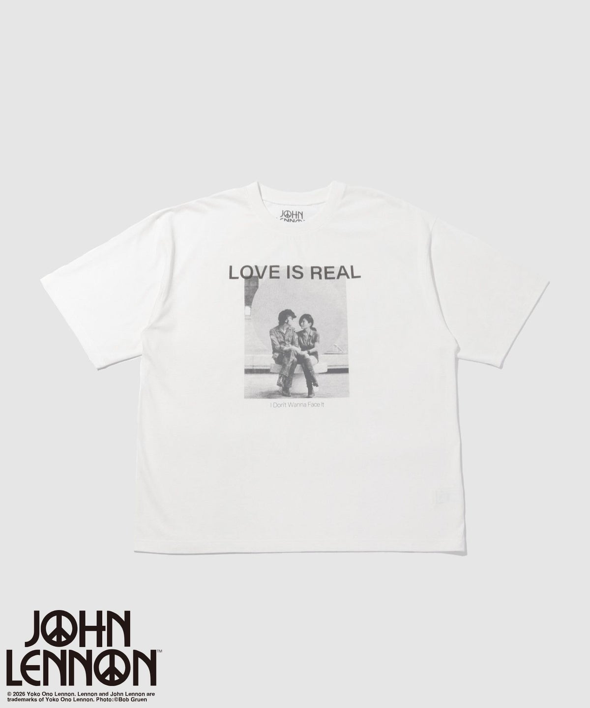 ジョンレノン フォトプリント ルーズシルエット クルーネックTシャツ メンズ メール便 対応商品