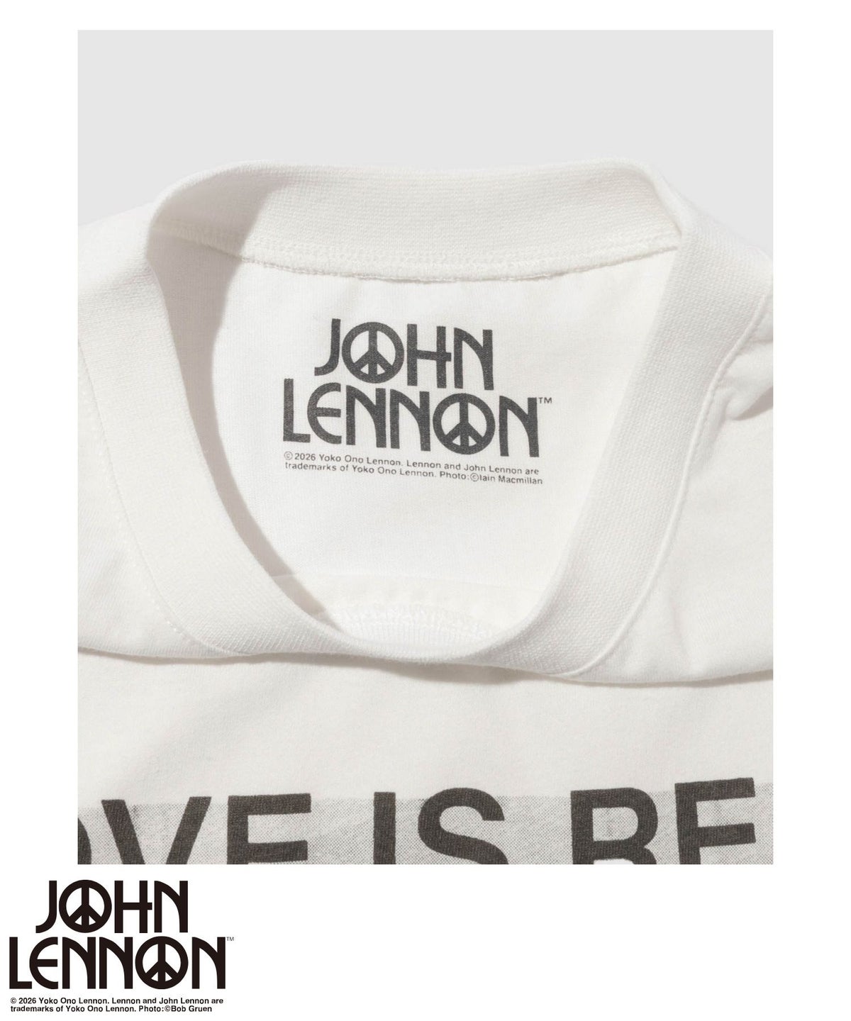ジョンレノン フォトプリント ルーズシルエット クルーネックTシャツ メンズ メール便 対応商品
