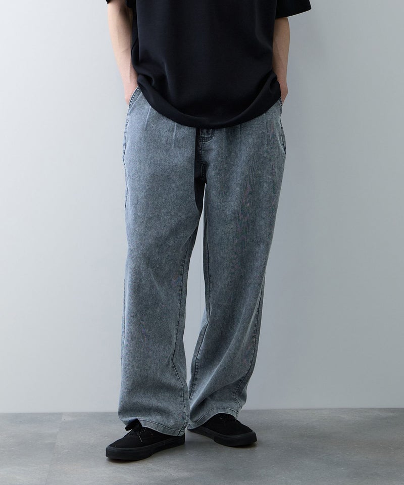 NAVY  ブリーズデニム ワイドテーパードパンツ メンズ商品画像-3