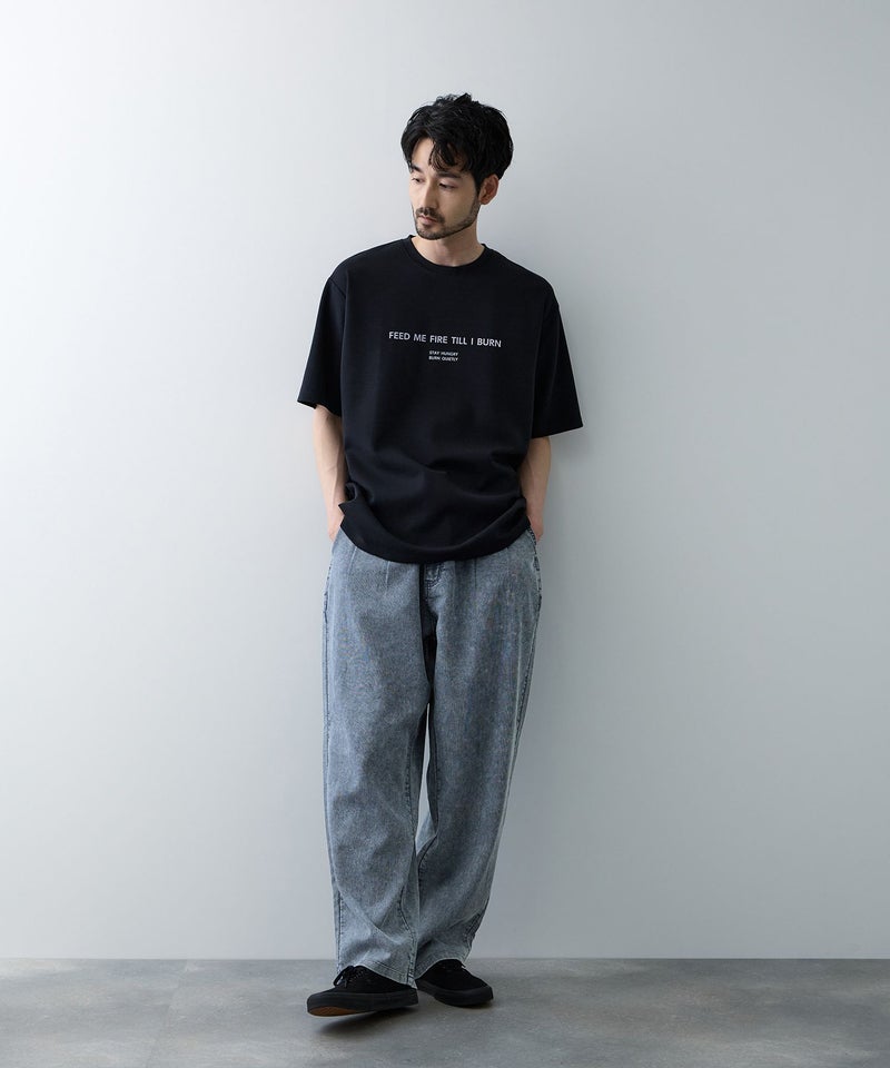 NAVY ブリーズデニム ワイドテーパードパンツ メンズ商品画像-11