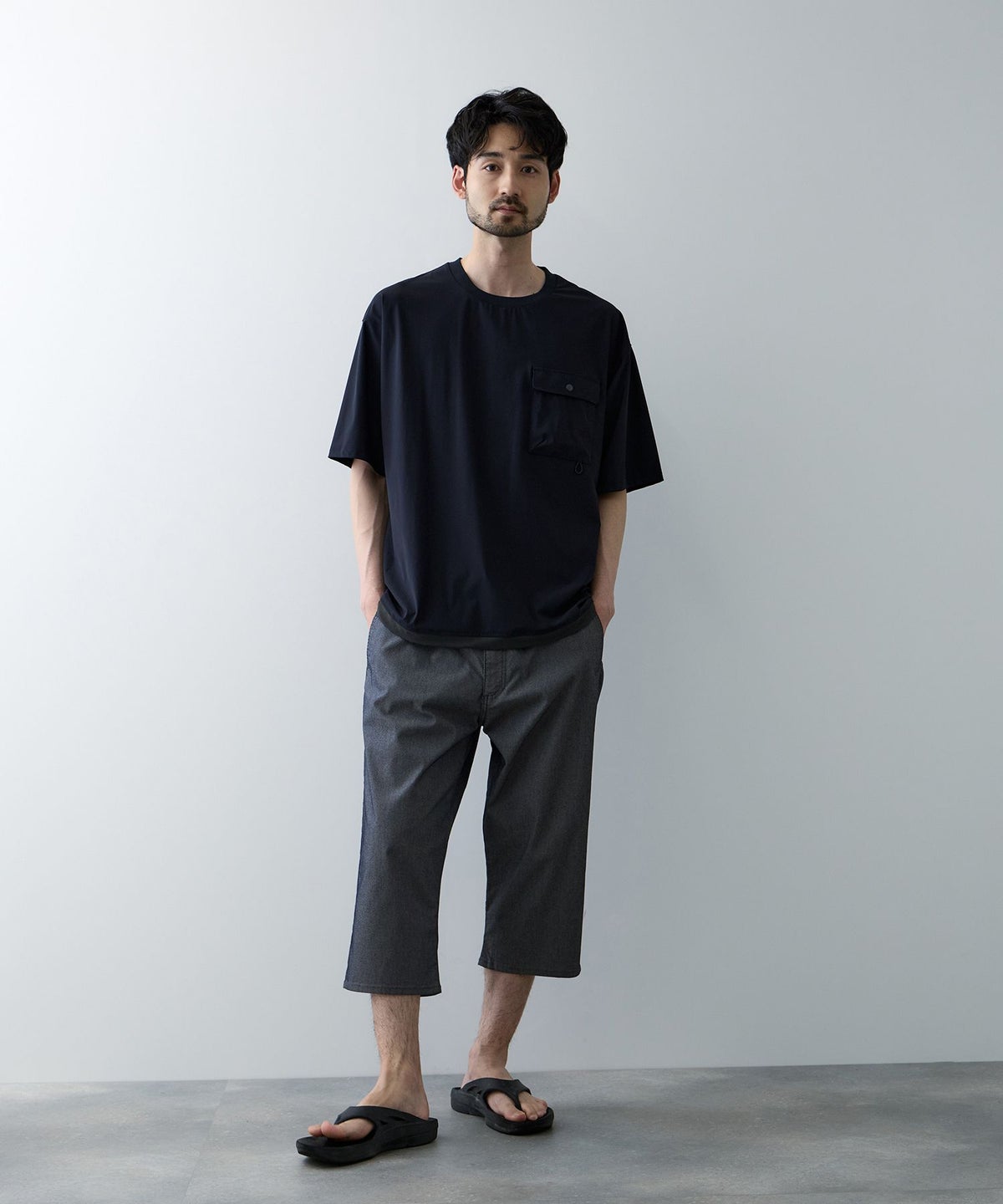 [期間限定価格]NAVY SARARI クールメッシュクロップドパンツ メンズ