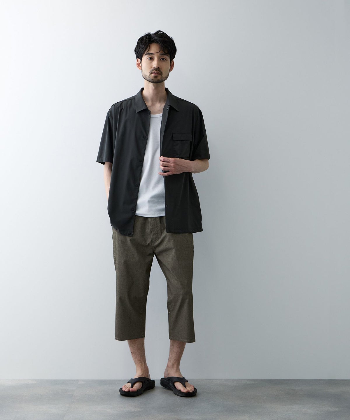 [期間限定価格]NAVY SARARI クールメッシュクロップドパンツ メンズ