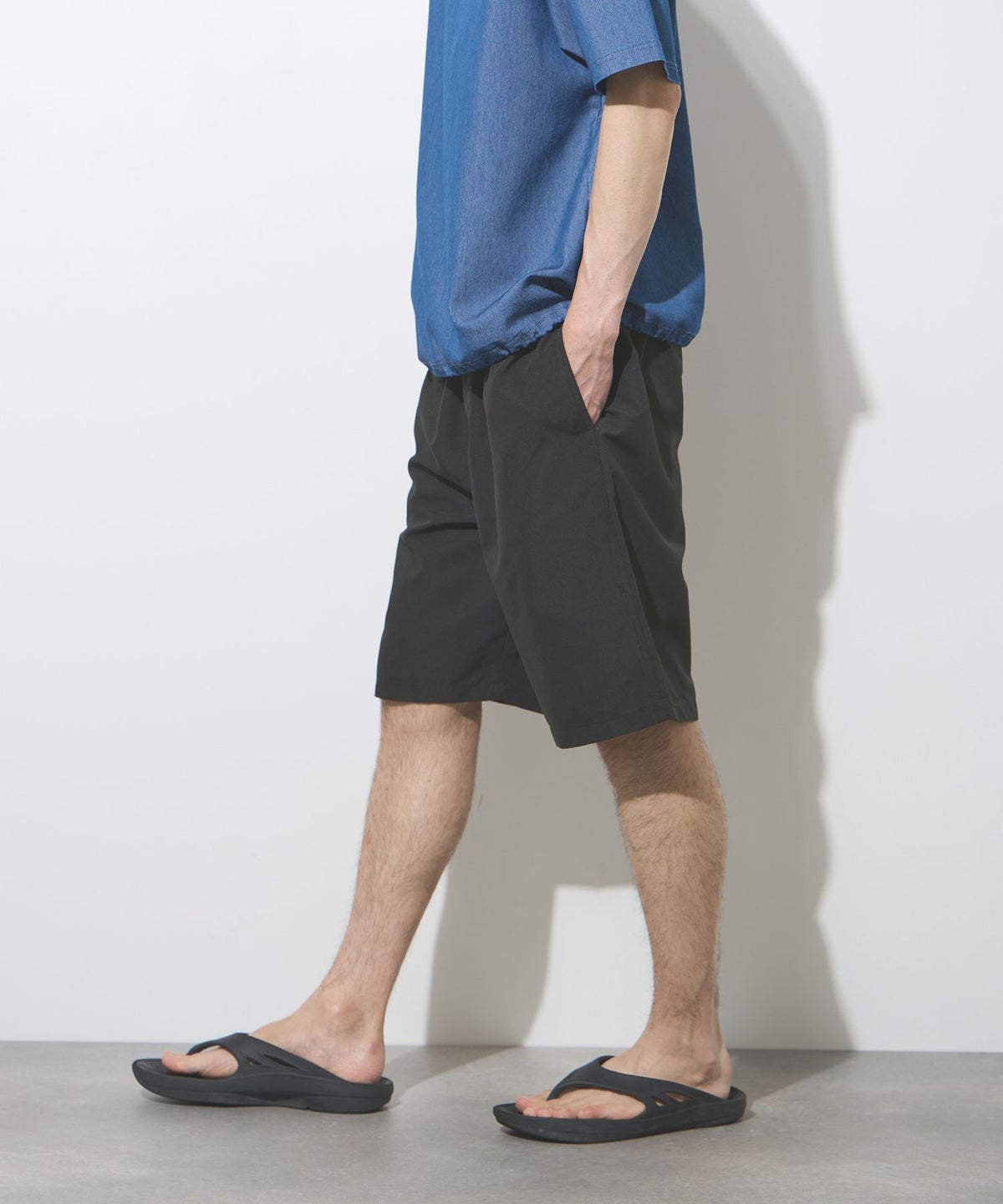 NAVY ポリピーチショートパンツ メンズ