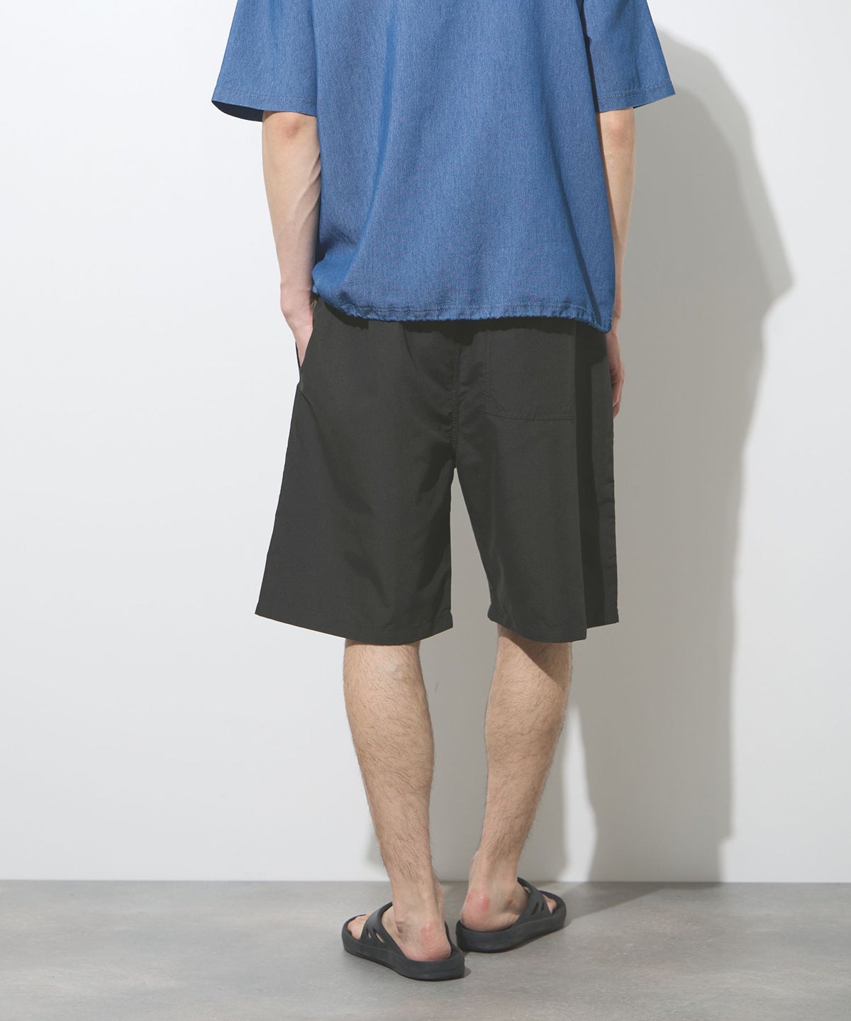 NAVY ポリピーチショートパンツ メンズ
