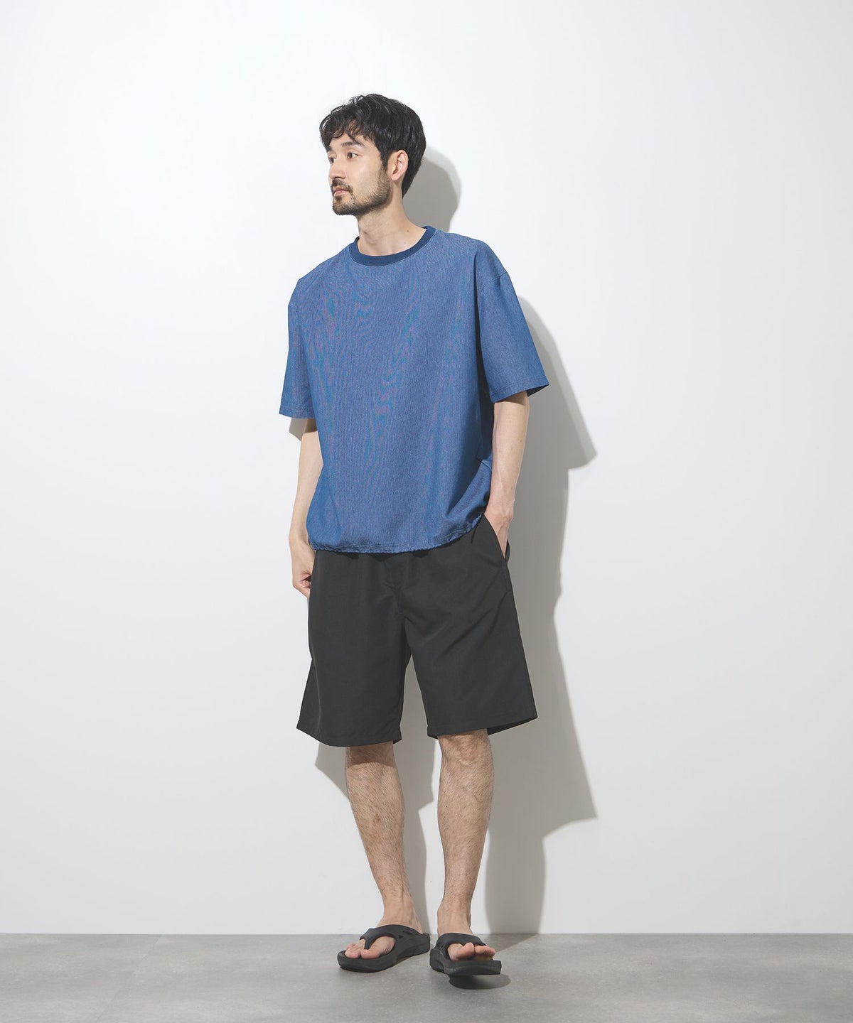 NAVY ポリピーチショートパンツ メンズ