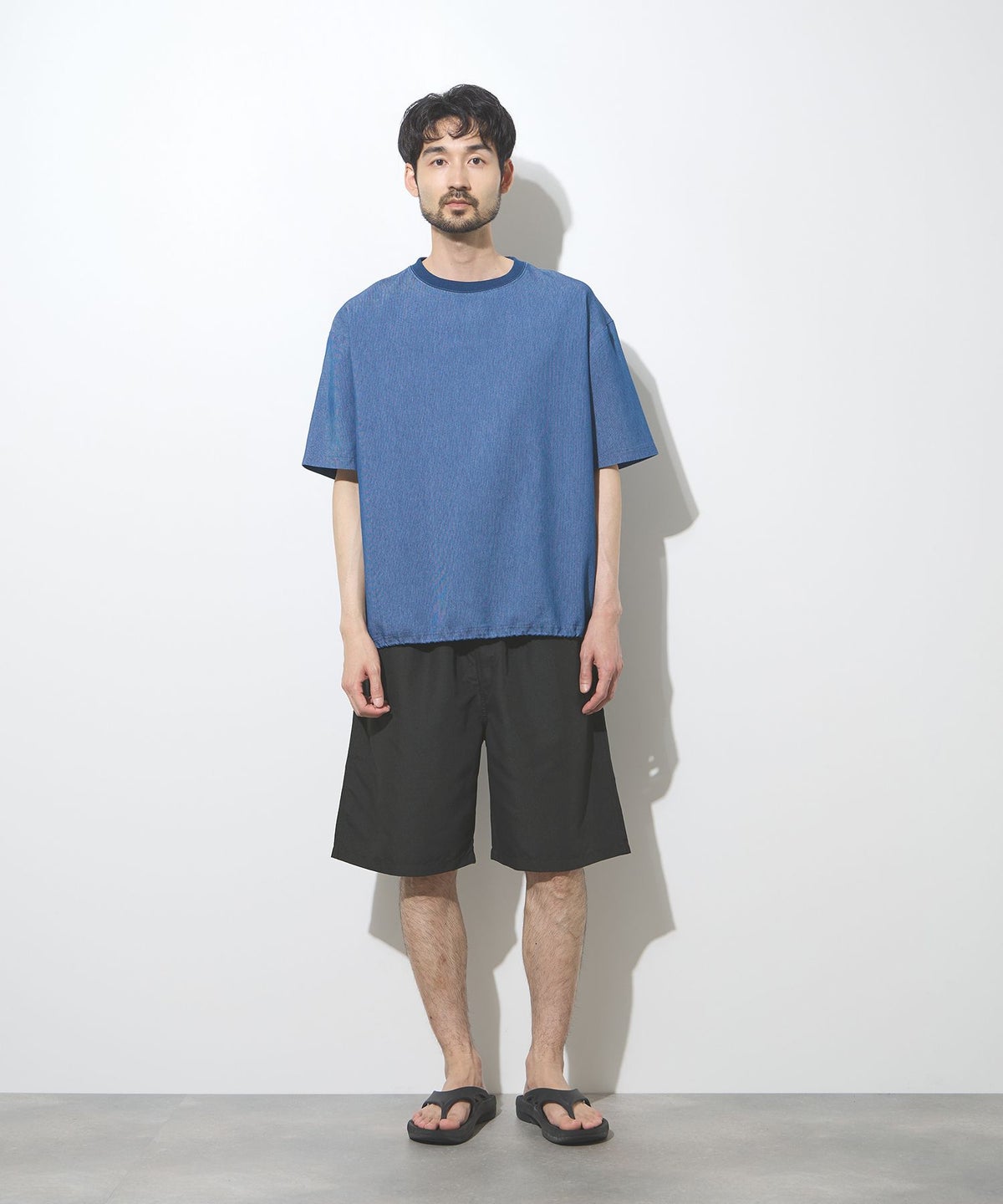 NAVY ポリピーチショートパンツ メンズ