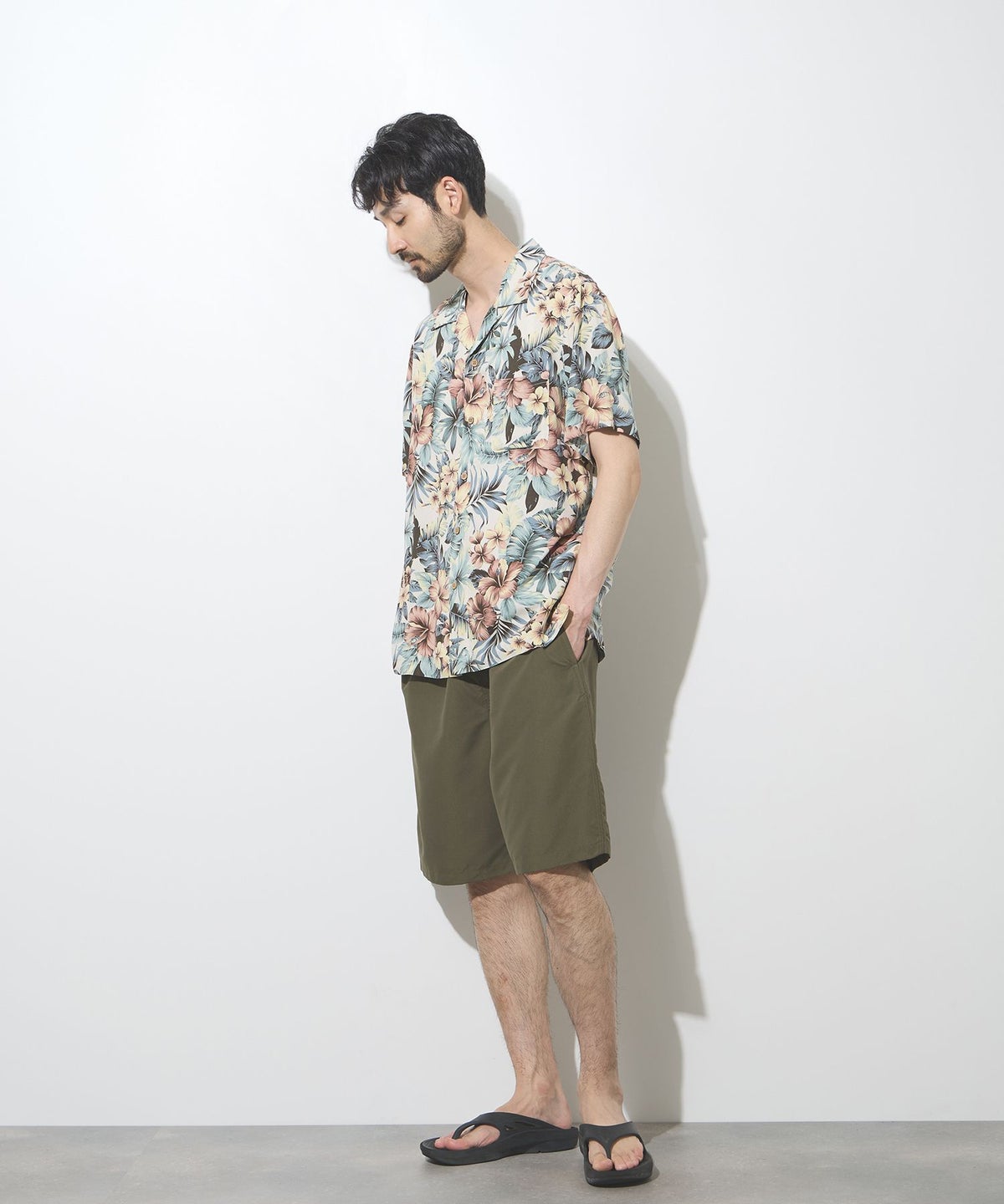 NAVY ポリピーチショートパンツ メンズ