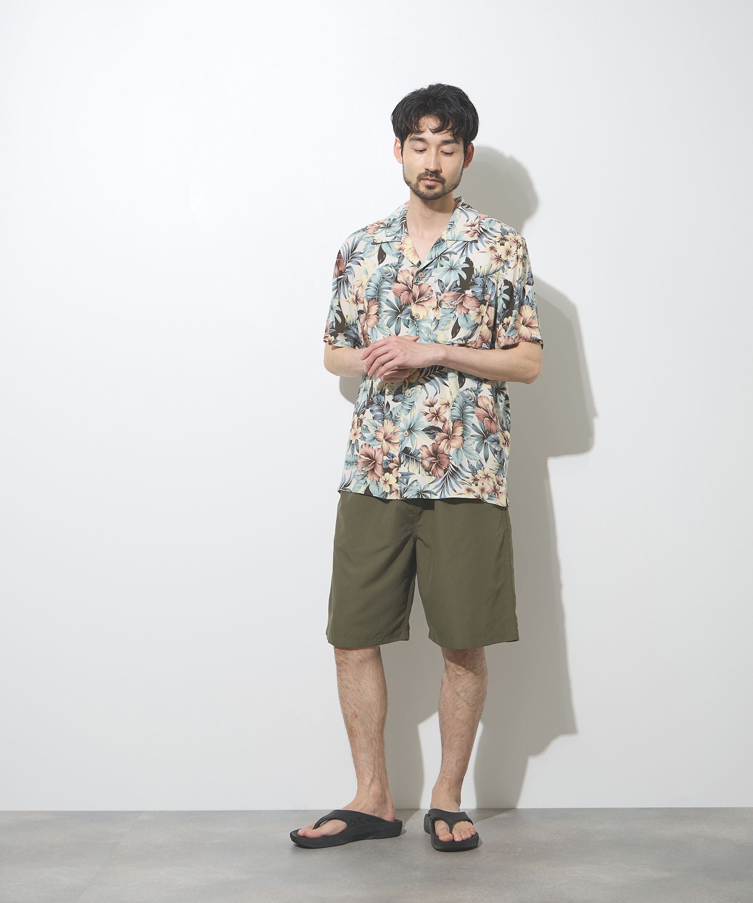 NAVY ポリピーチショートパンツ メンズ